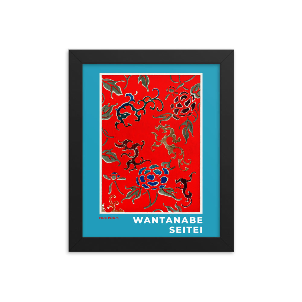 Wantanabe Setei - Floral Pattern Framed Print