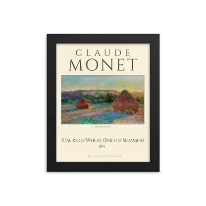 Stacks of Wheat (End of Summer) by Claude Monet Framed Print