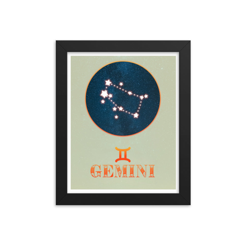 Gemini Zodiac Framed Print