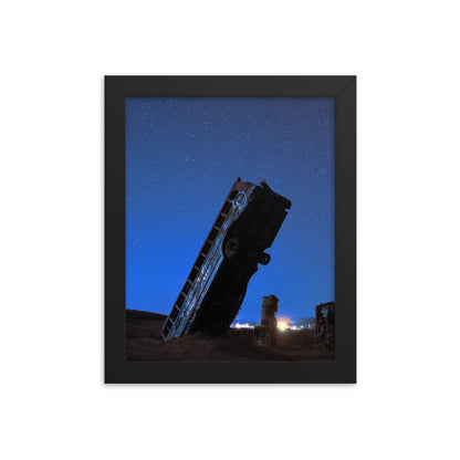 Buried Bus Framed Print