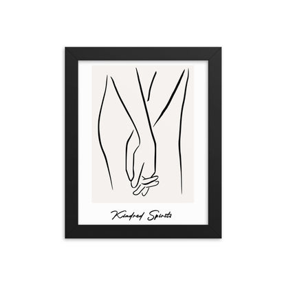 Kindred Spirits Line Art Framed Print