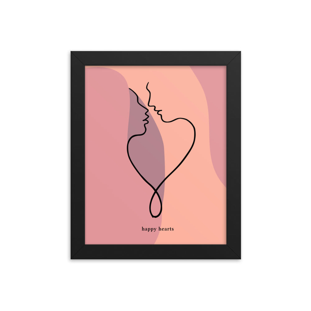 Happy Hearts Framed Print