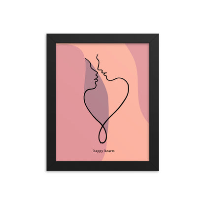 Happy Hearts Framed Print