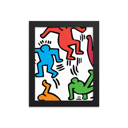Keith Haring Inspired Framed Print