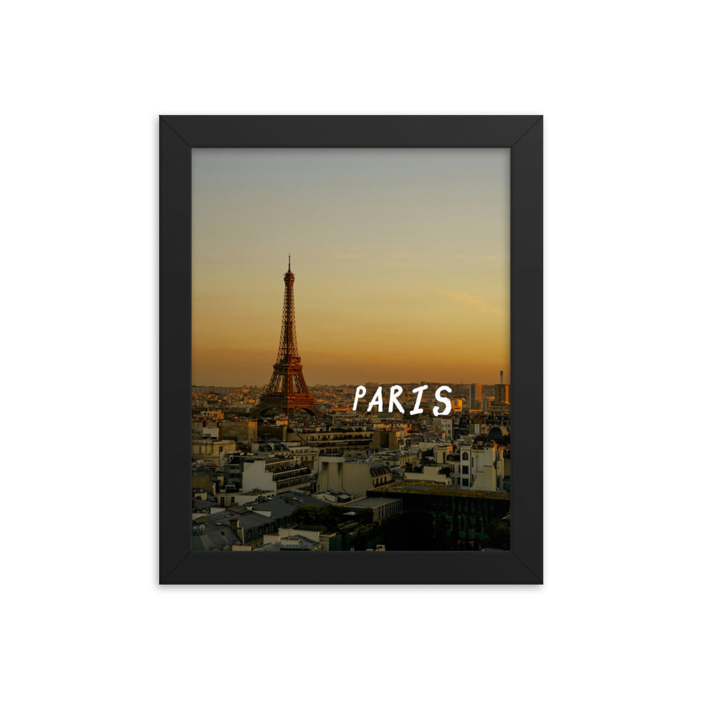 Paris in Text Framed Print