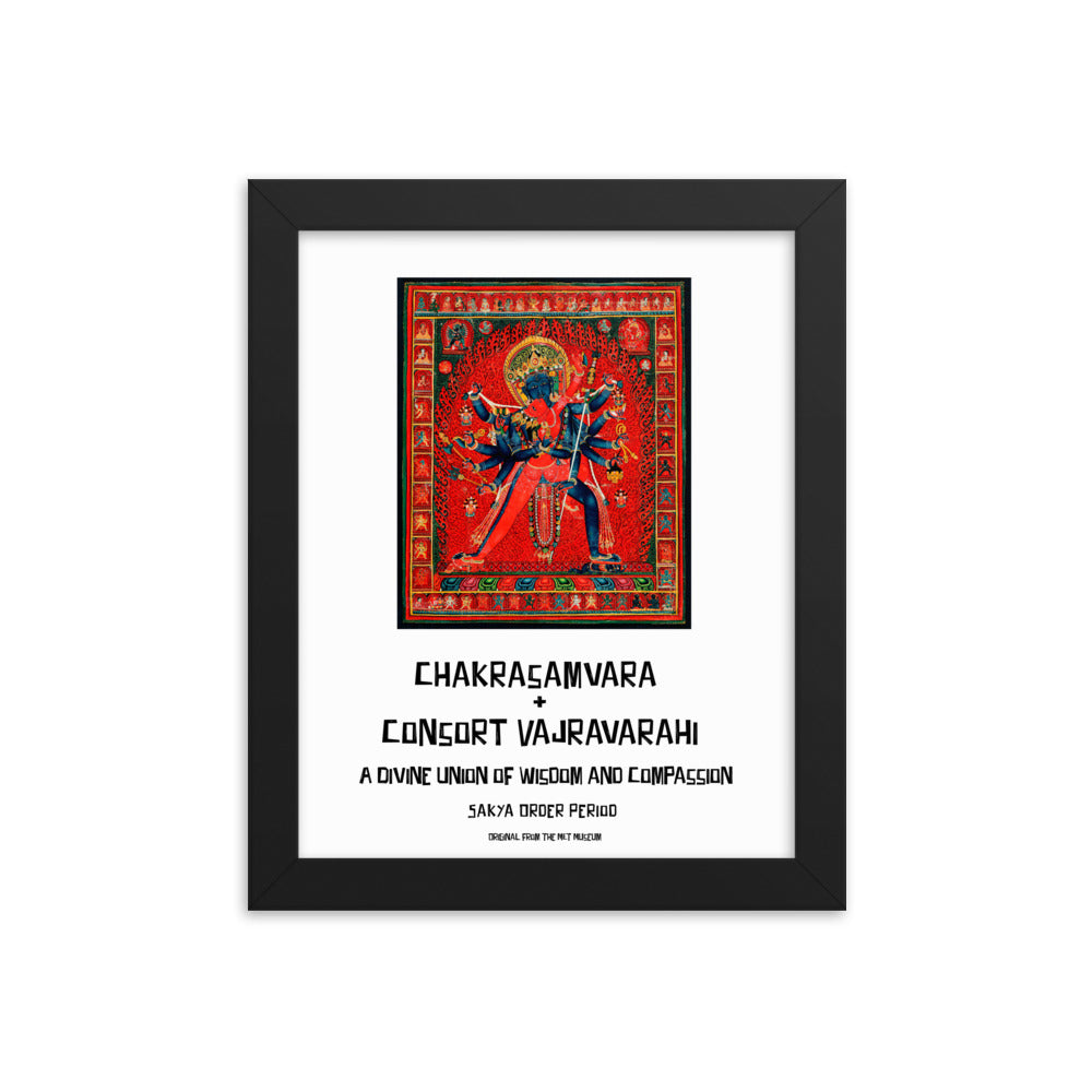 Chakrasamvara and consort Vajravarahi Framed Print