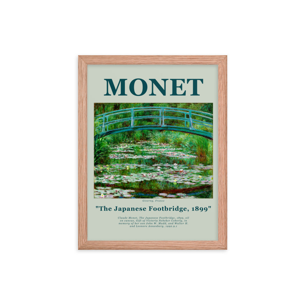 The Japanese Footbridge by Monet Framed Print