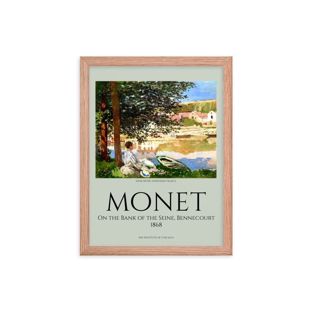 Claude Monet - On the Bank of the Seine, Bennecourt Framed Print