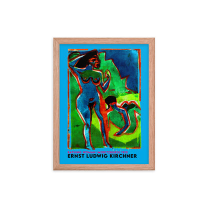 Bathing Woman (Moritzburg) by Ernst Ludwig Kirchner Framed Print