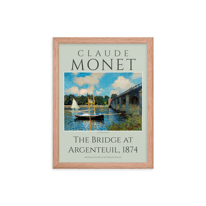 The Bridge at Argenteuil by Claude Monet Framed Print