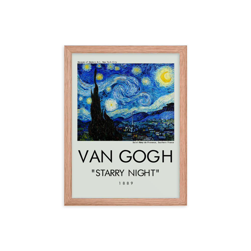 Starry Night by Vincent Van Gogh Framed