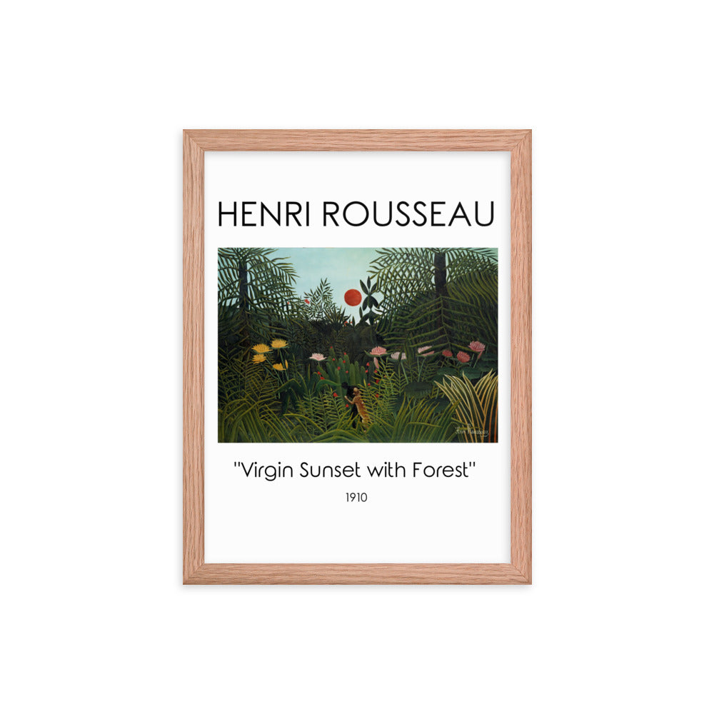 Henri Rousseau - Virgin Sunset with Forest Framed Print