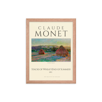 Stacks of Wheat (End of Summer) by Claude Monet Framed Print