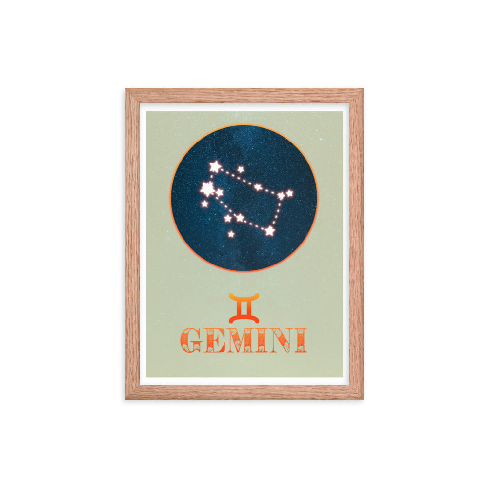 Gemini Zodiac Framed Print