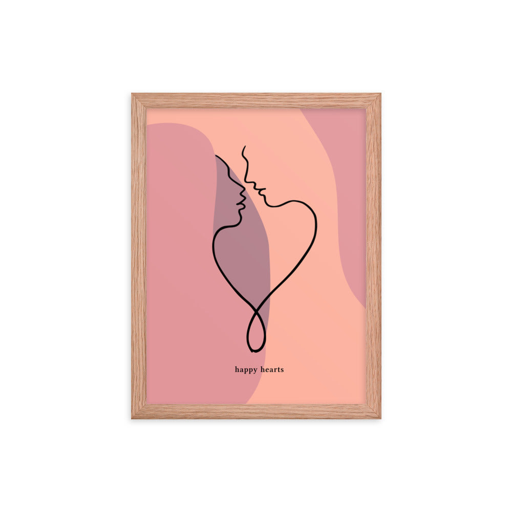 Happy Hearts Framed Print