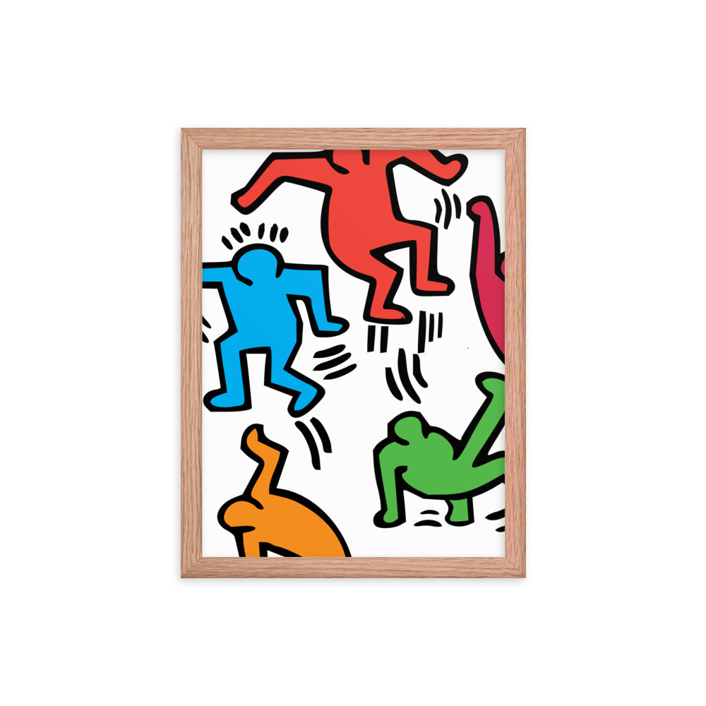 Keith Haring Inspired Framed Print