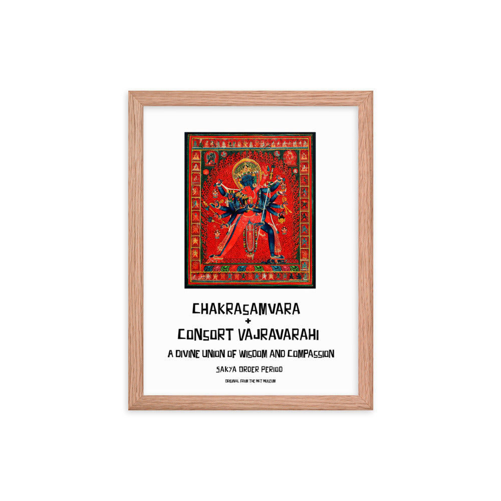 Chakrasamvara and consort Vajravarahi Framed Print