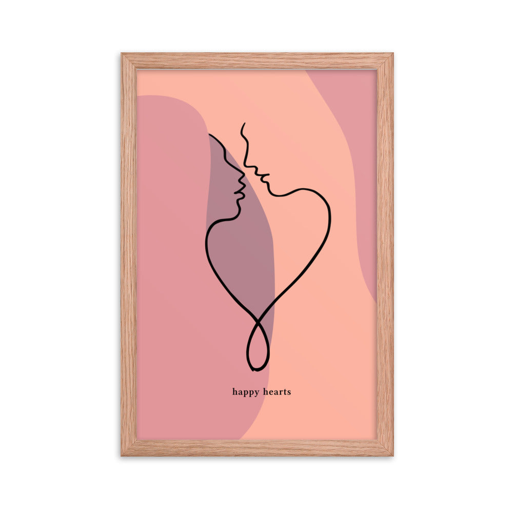 Happy Hearts Framed Print