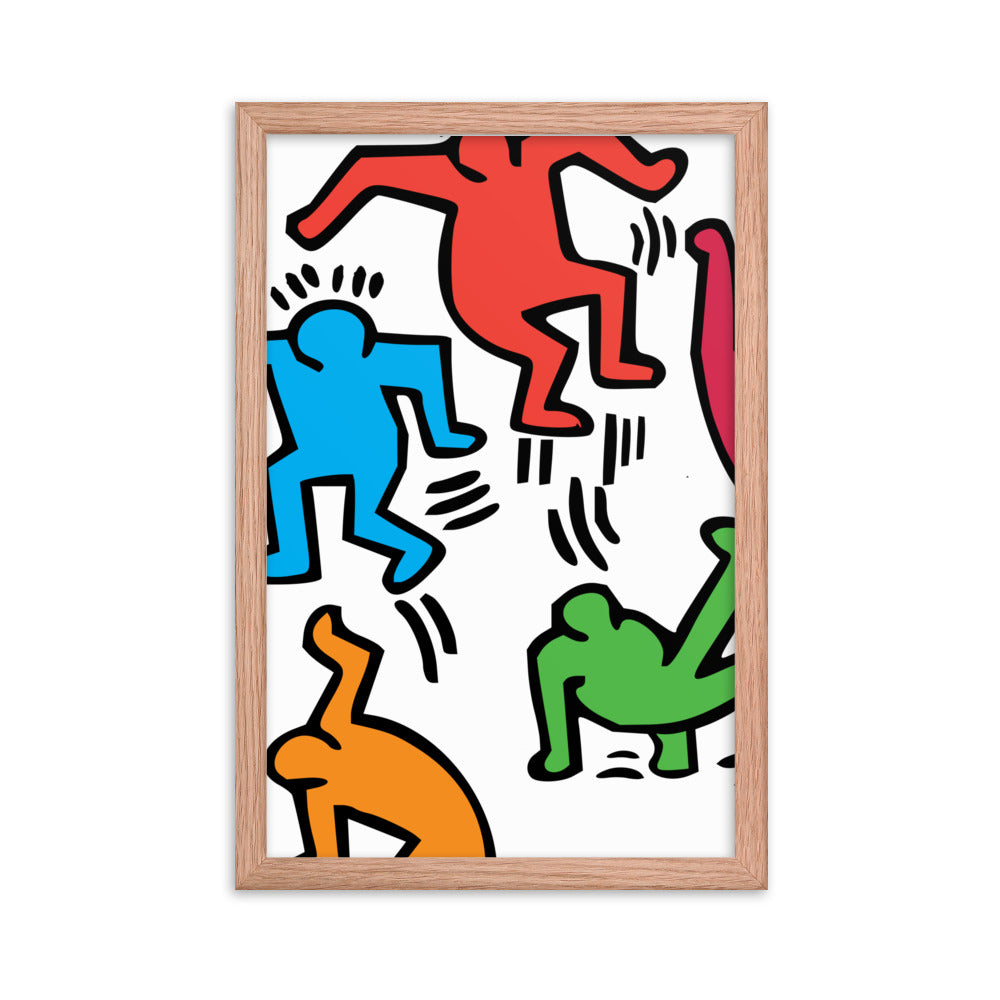 Keith Haring Inspired Framed Print