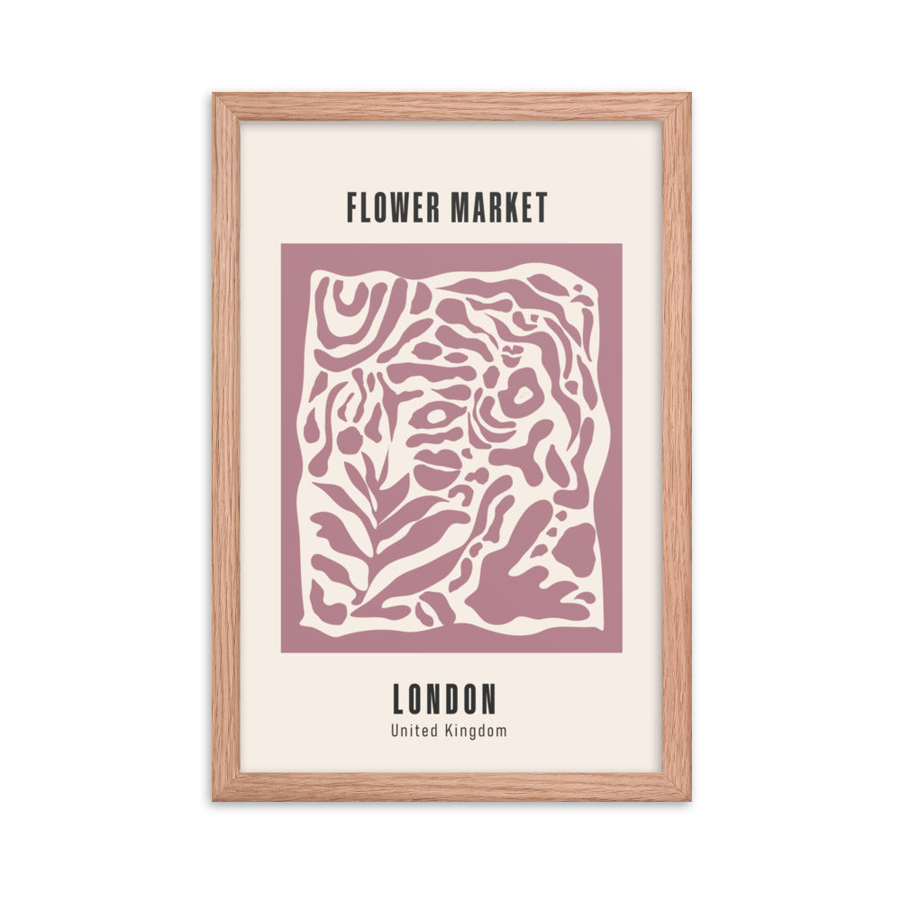 London Flower Market Framed Print