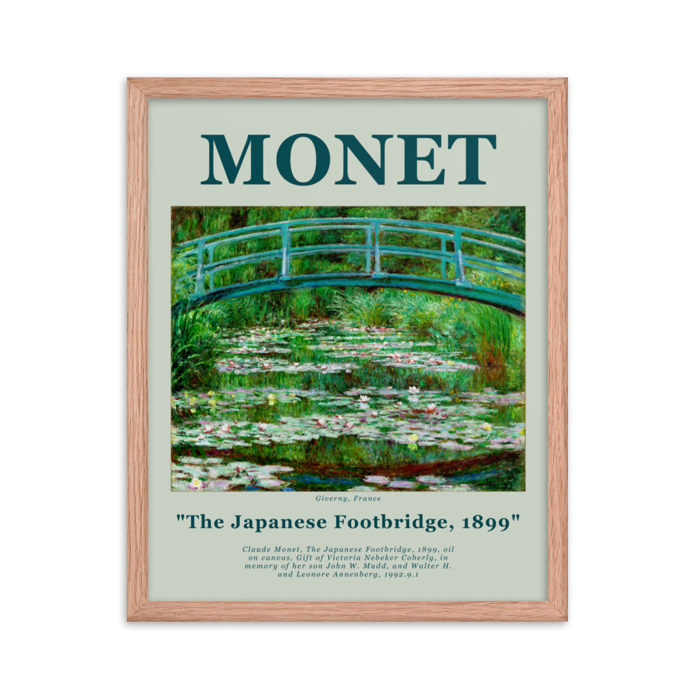 The Japanese Footbridge by Monet Framed Print