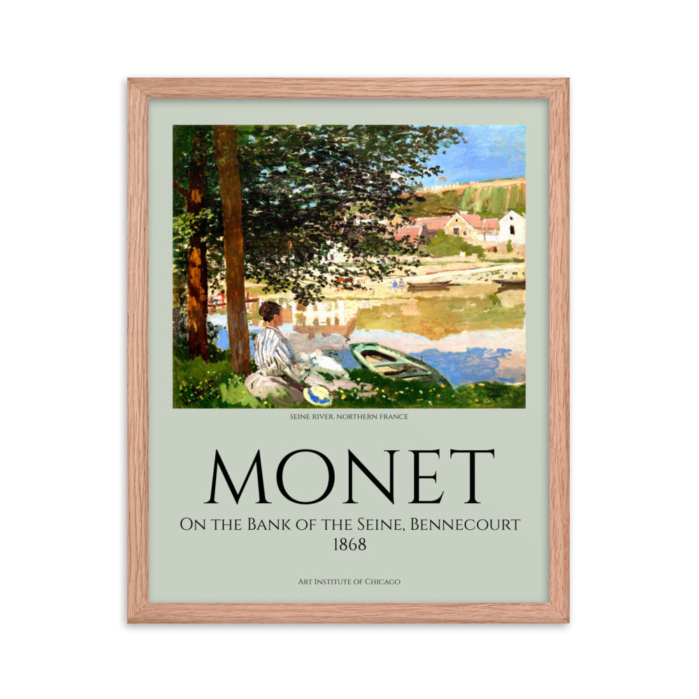 Claude Monet - On the Bank of the Seine, Bennecourt Framed Print