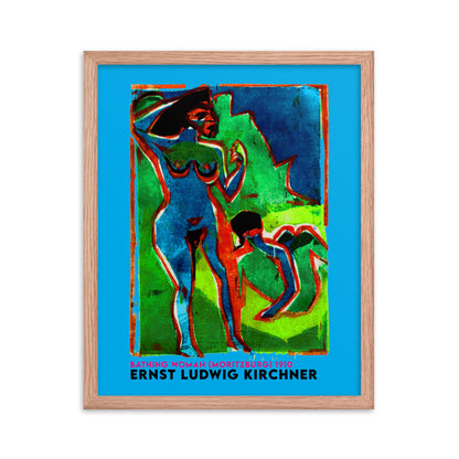 Bathing Woman (Moritzburg) by Ernst Ludwig Kirchner Framed Print