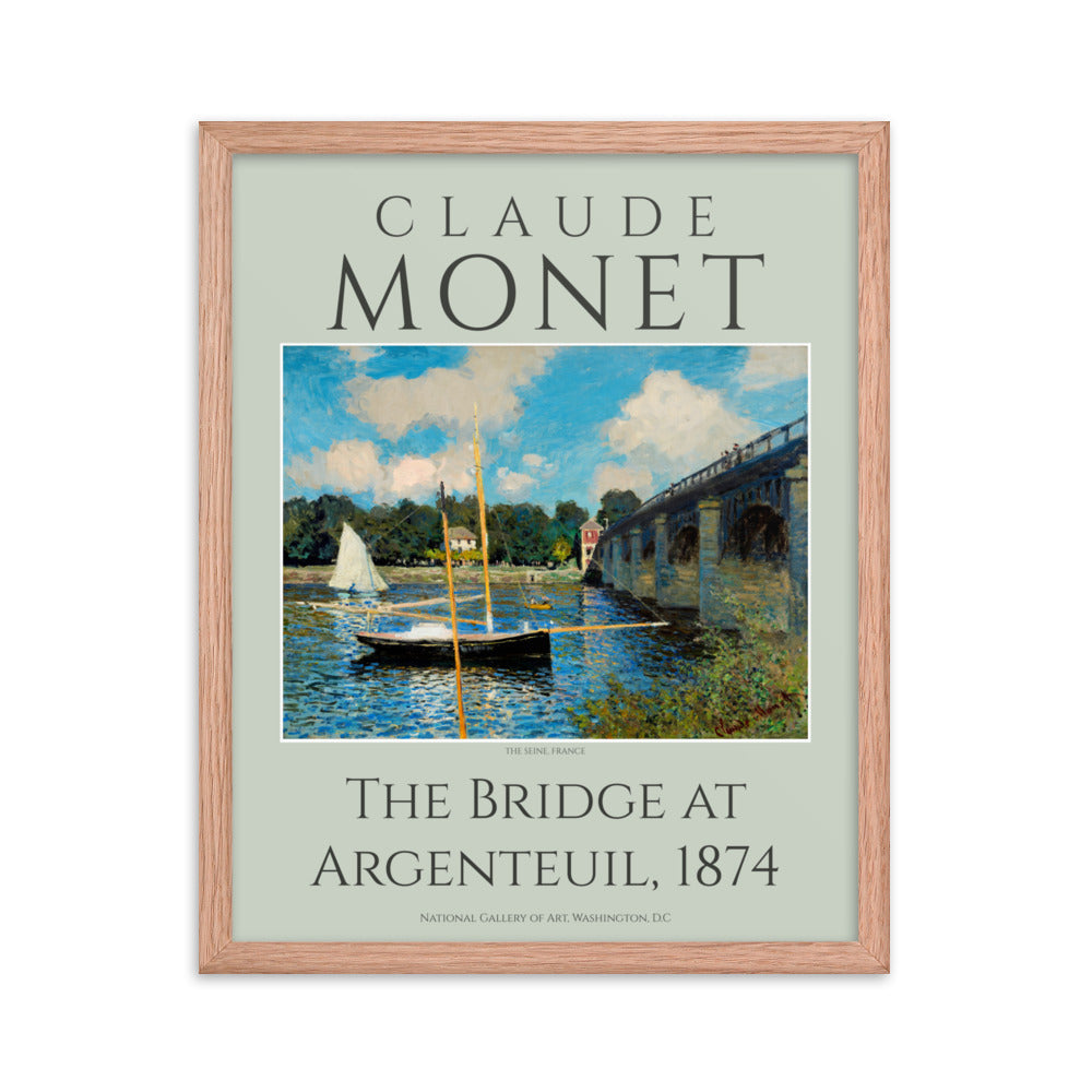 The Bridge at Argenteuil by Claude Monet Framed Print