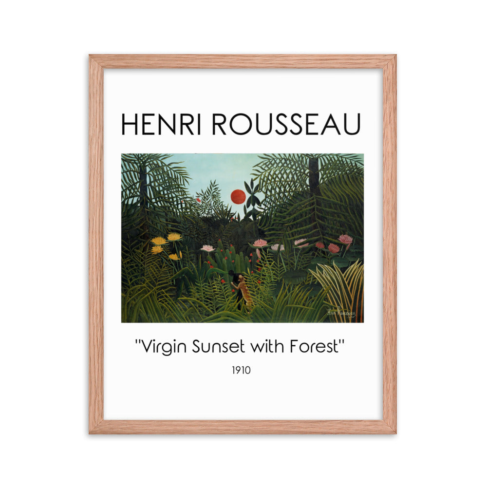 Henri Rousseau - Virgin Sunset with Forest Framed Print