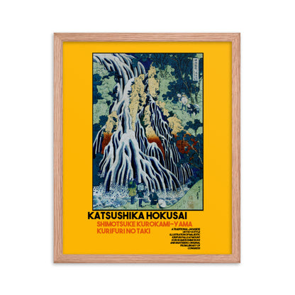 Shimotsuke Kurokami-Yama Kurifuri no Taki by Katsushika Hokusai Framed Print