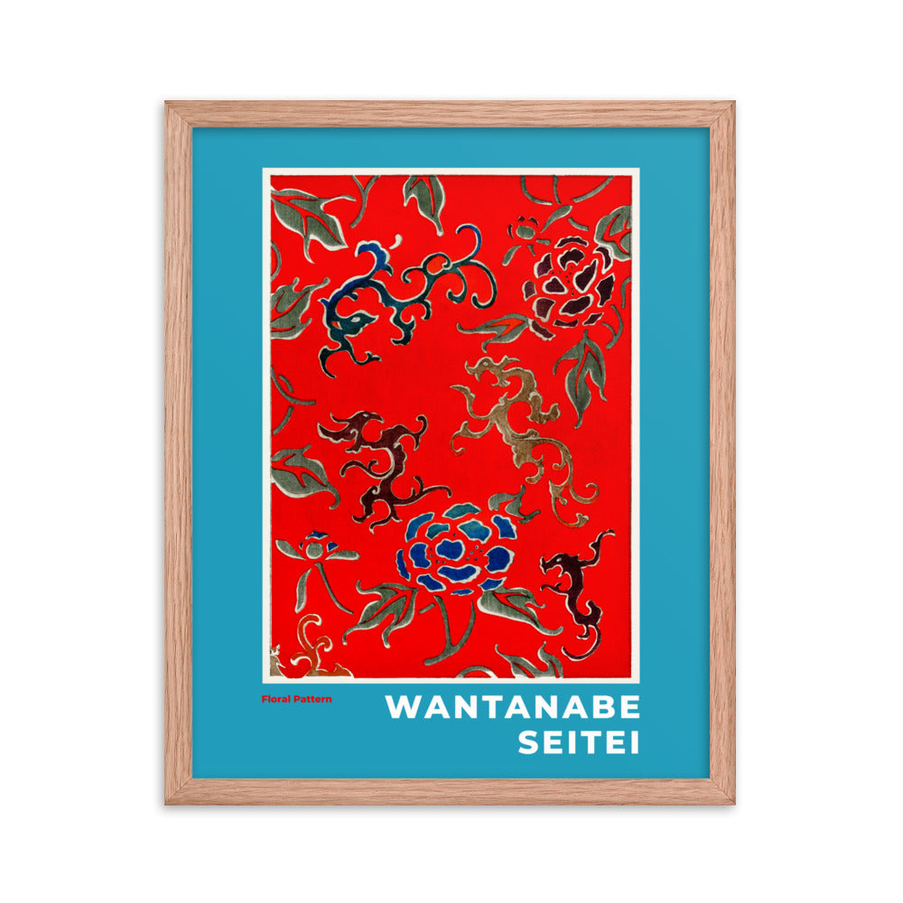 Wantanabe Setei - Floral Pattern Framed Print