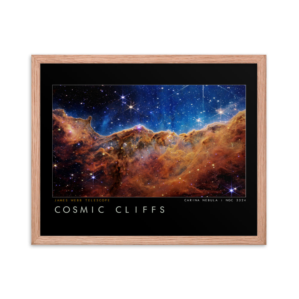 James Webb Telescope Cosmic Cliffs Framed Print