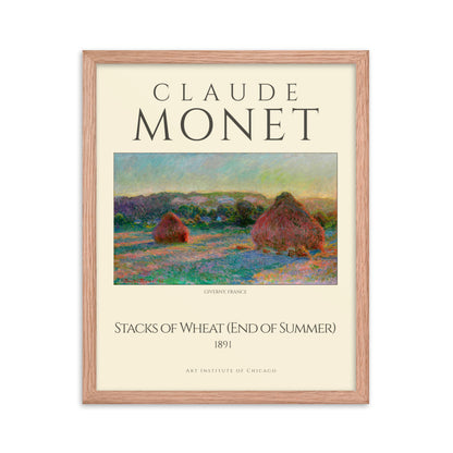 Stacks of Wheat (End of Summer) by Claude Monet Framed Print