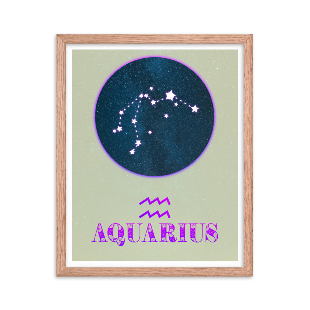 Aquarius Zodiac Framed Print