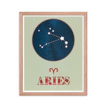 Aries Zodiac Framed Print
