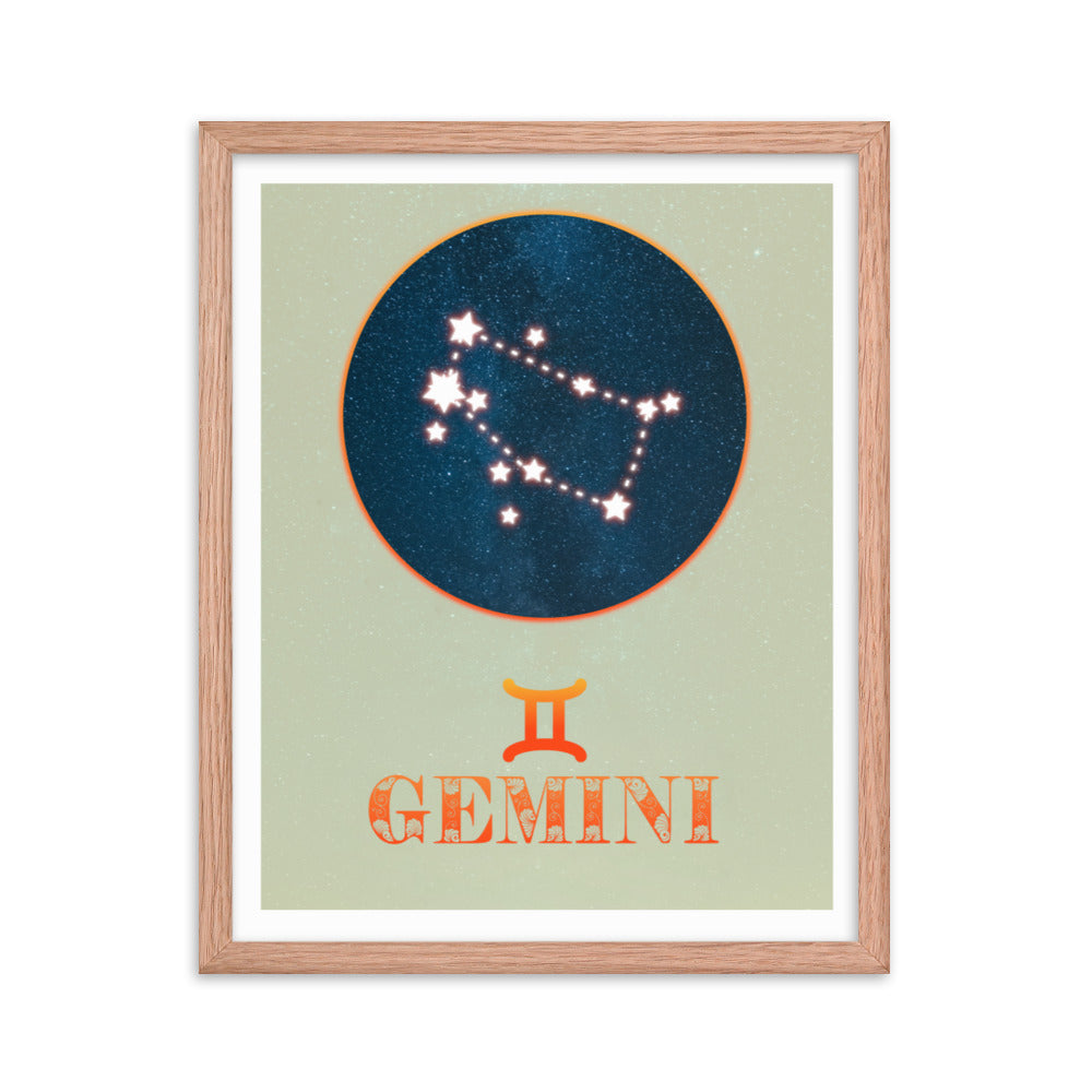 Gemini Zodiac Framed Print