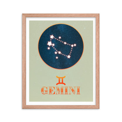 Gemini Zodiac Framed Print
