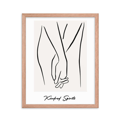 Kindred Spirits Line Art Framed Print