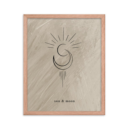 Sun & Moon Framed Print