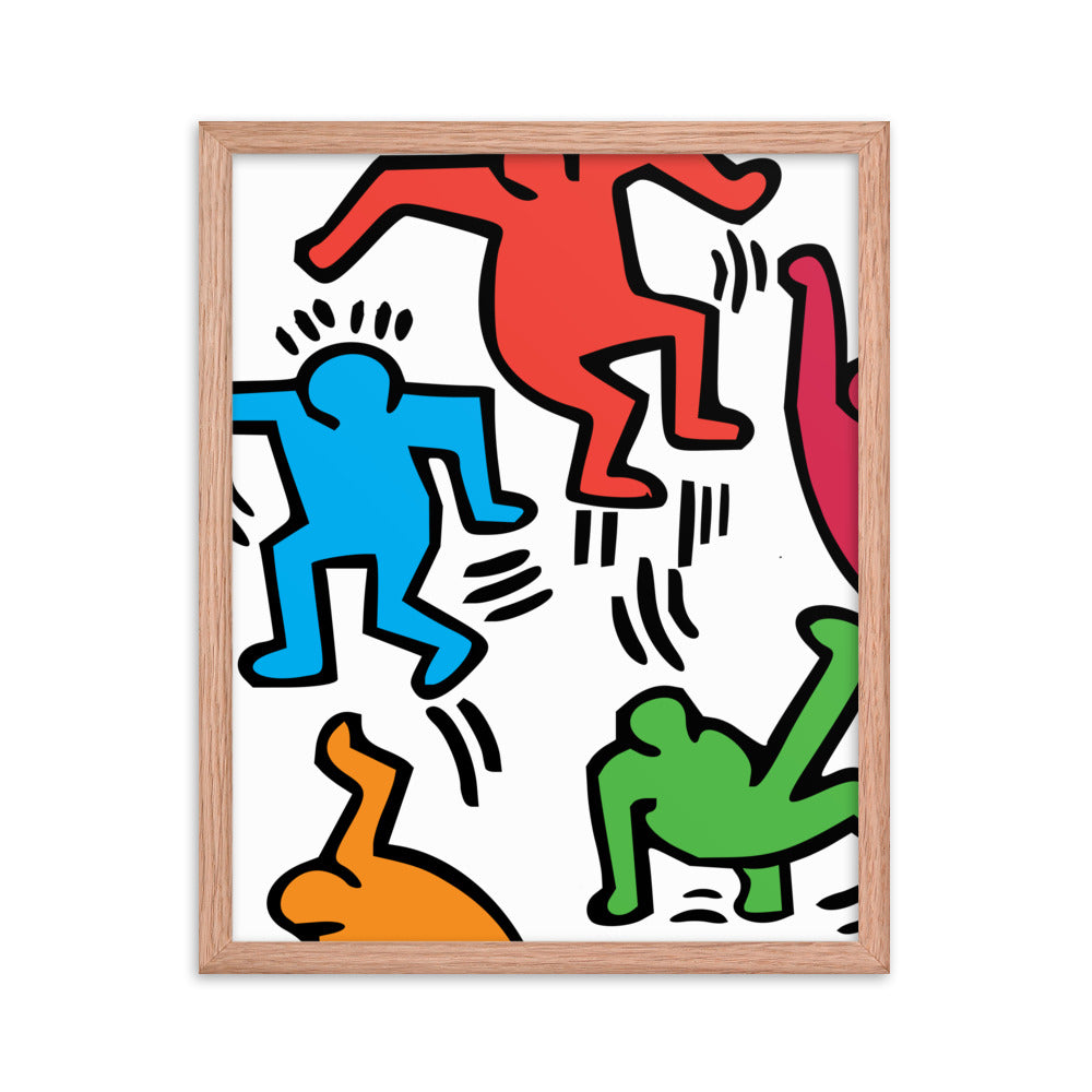 Keith Haring Inspired Framed Print