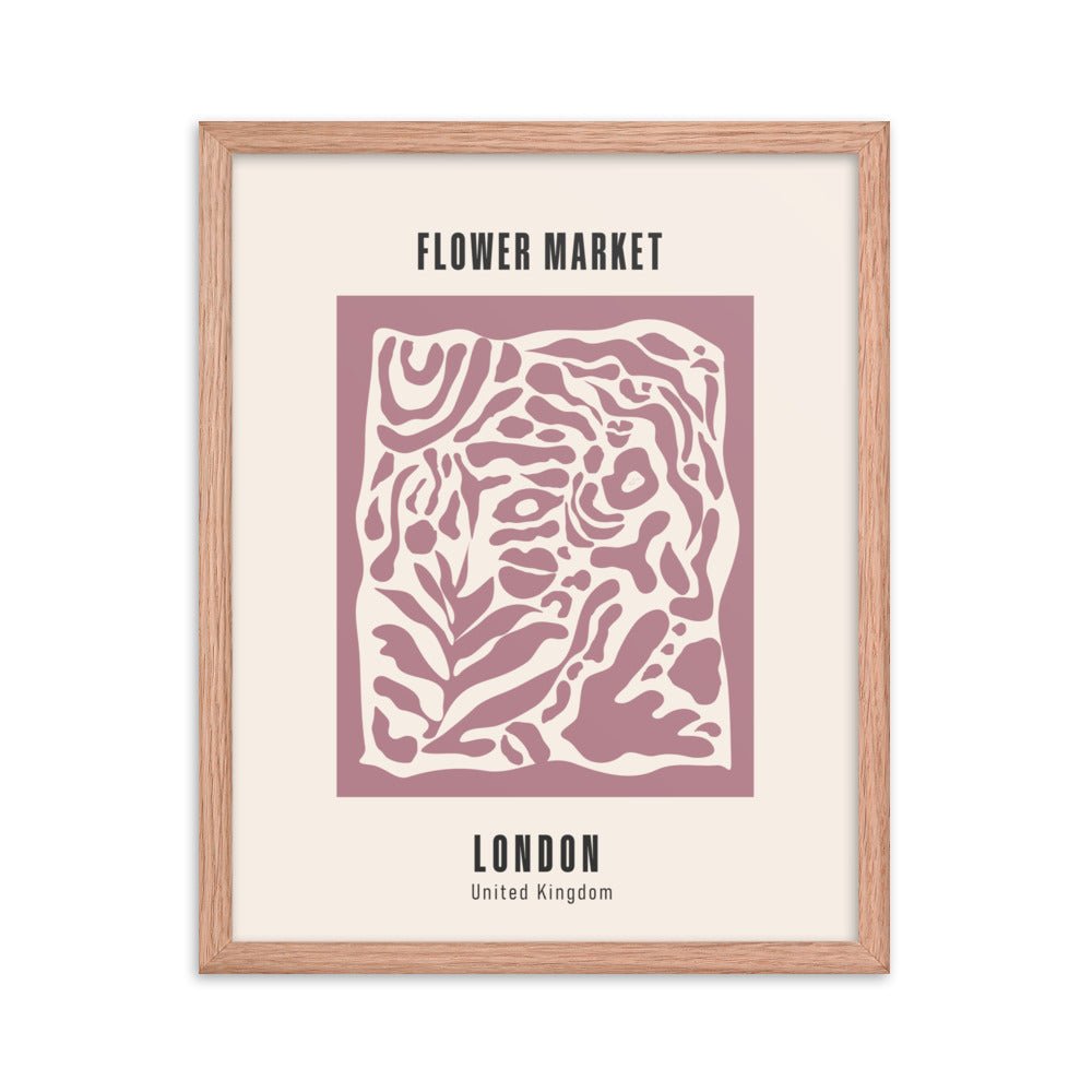 London Flower Market Framed Print