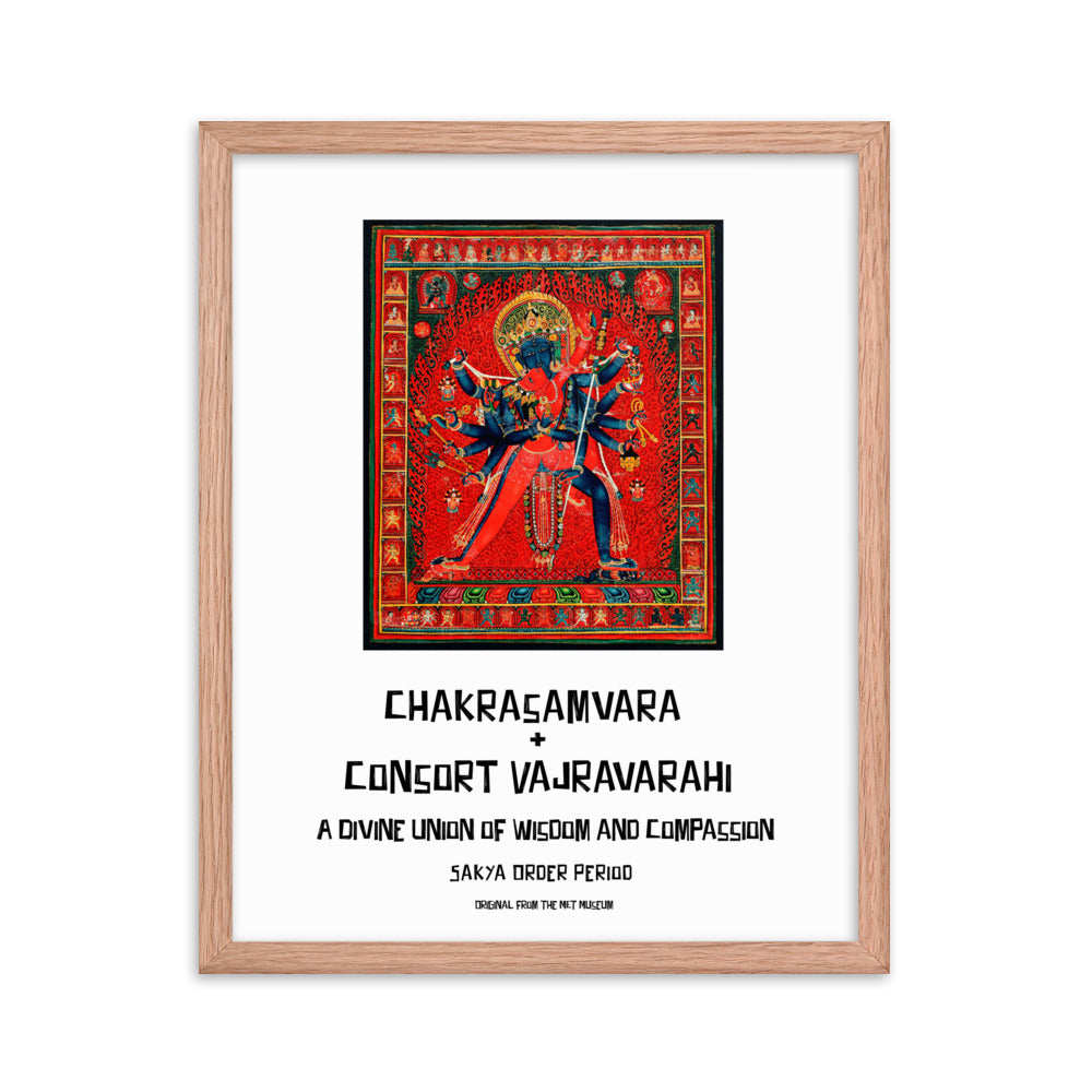 Chakrasamvara and consort Vajravarahi Framed Print