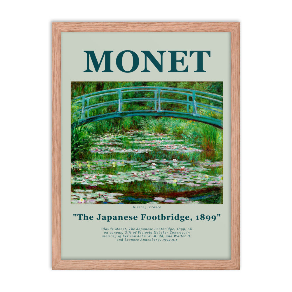 The Japanese Footbridge by Monet Framed Print