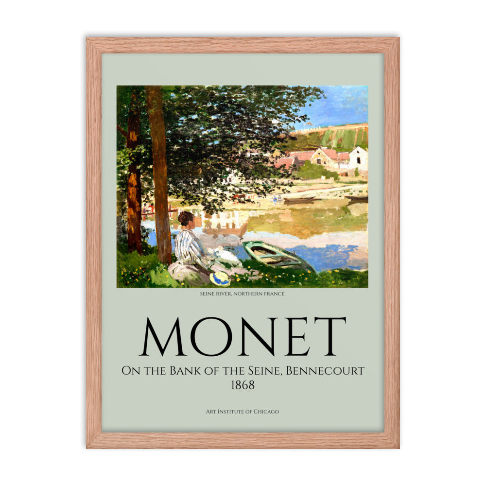 Claude Monet - On the Bank of the Seine, Bennecourt Framed Print