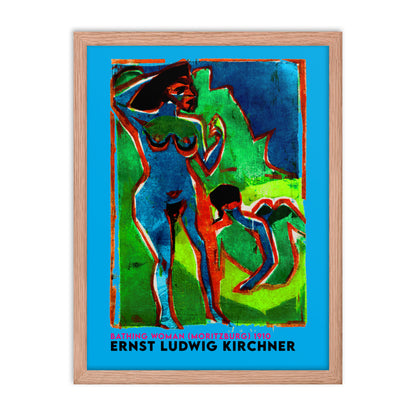 Bathing Woman (Moritzburg) by Ernst Ludwig Kirchner Framed Print