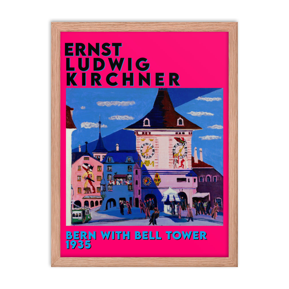 Bern with Belltower by Ernst Ludwig Kirchner Framed Print