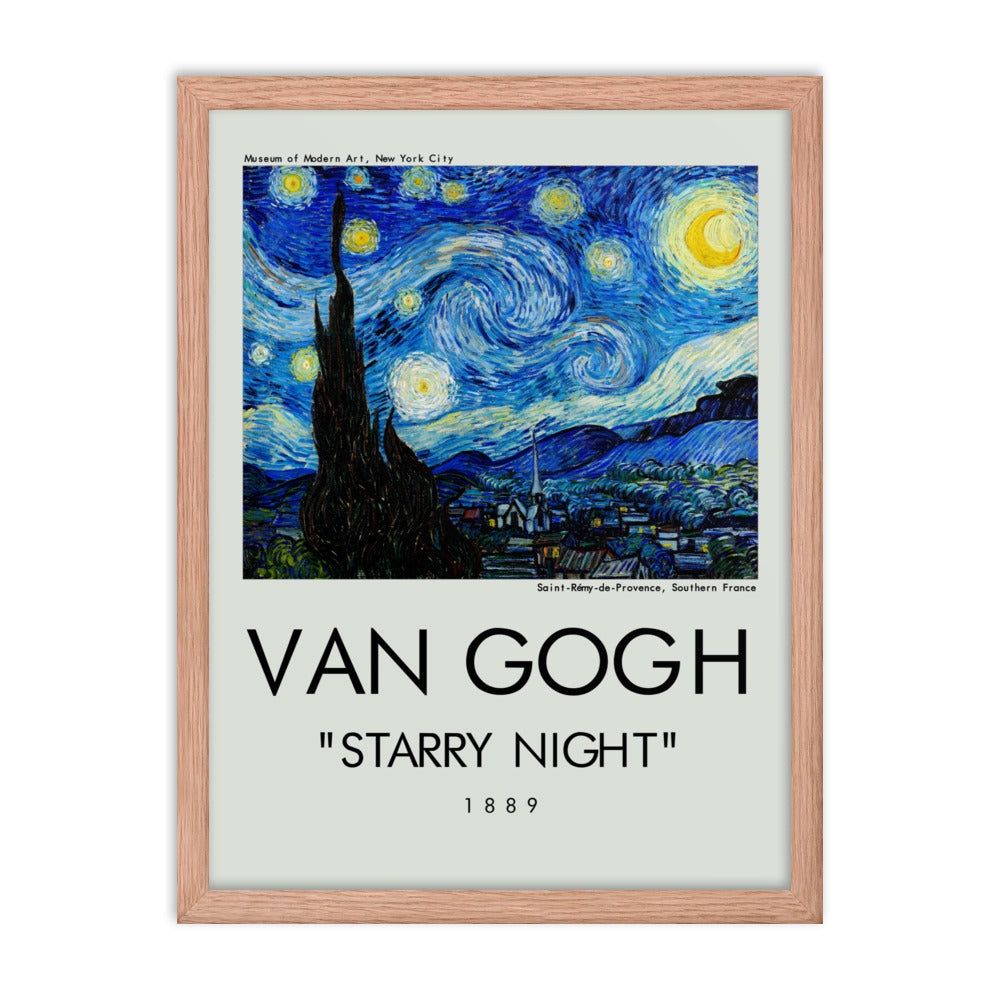 Starry Night by Vincent Van Gogh Framed