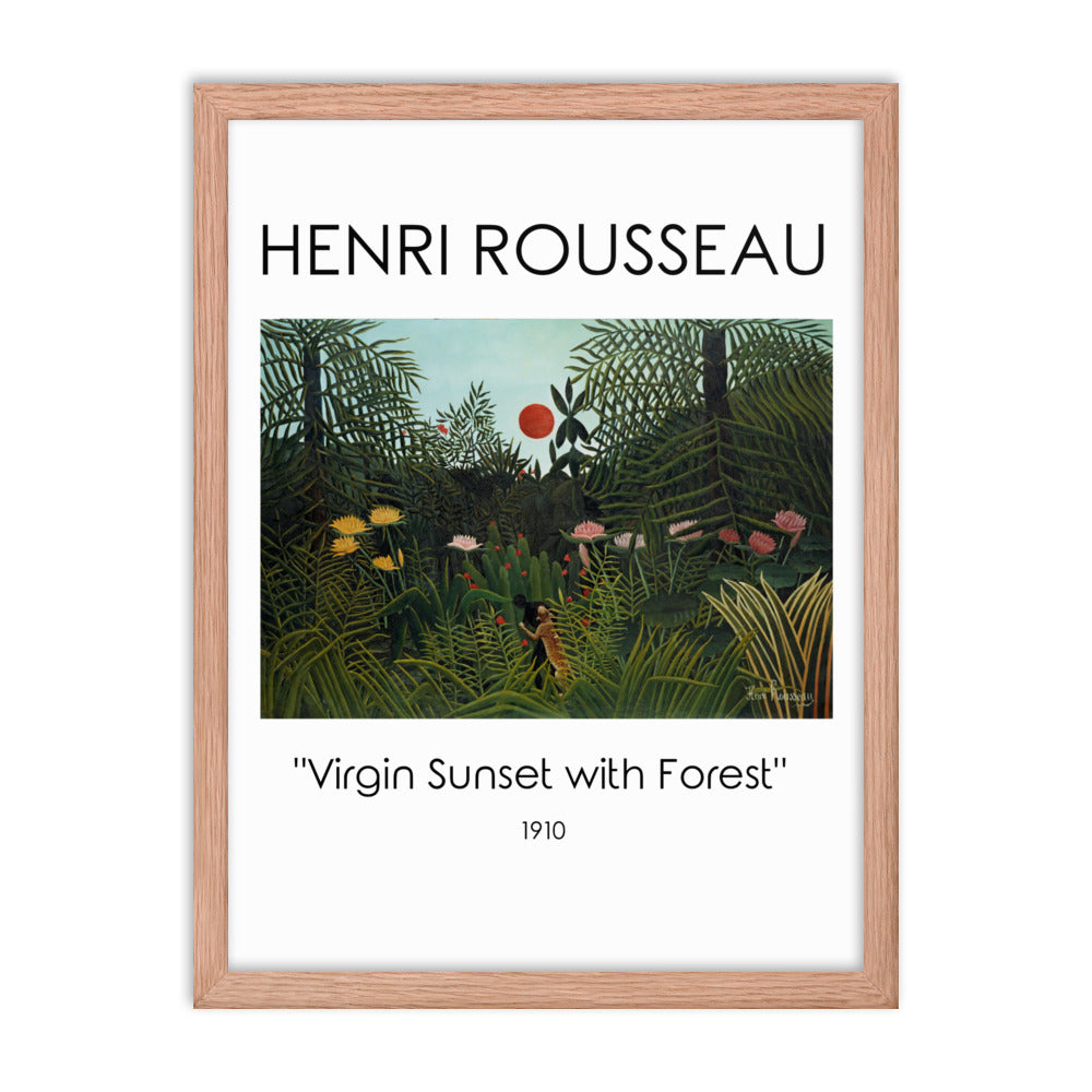 Henri Rousseau - Virgin Sunset with Forest Framed Print