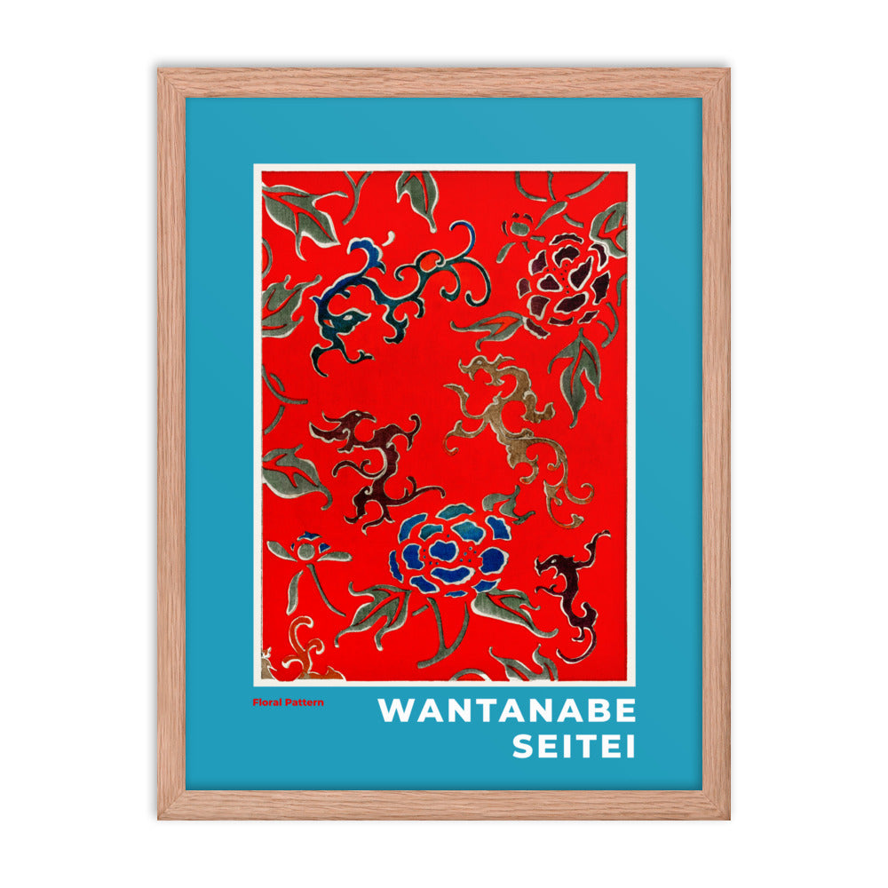 Wantanabe Setei - Floral Pattern Framed Print