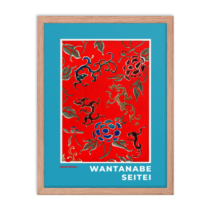 Wantanabe Setei - Floral Pattern Framed Print